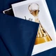 Простынь Moon&Star Deep Blue Satin Premium Gold Люкс 110х160 см (MS-860000230) - изображение 3