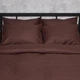 Комплект постельного белья Moon&Star Satin Stripe «Warm Espresso» Семейные 143х210х2 наволочки 4х50х70 (MS-820008743) - изображение 3