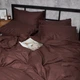 Комплект постельного белья Moon&Star Satin Stripe «Warm Espresso» Семейные 143х210х2 наволочки 4х50х70 (MS-820008743) - изображение 7
