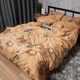 Пододеяльник Moon&Star Микросатин Premium Amber Leaf Полуторное Евро 160 x 220 см (MS-870000816) - изображение 4