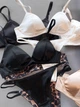 Комплект женского нижнее белье Nude удобный элегантный набор трусики бюстгальтер белый L - изображение 8