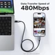 Кабель для зарядки UGREEN Uno USB-C to USB-C Cable 100W Fast Charging 2m - Black - зображення 6