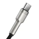 Кабель для зарядки Baseus CAKF000001 Cafule Metal Data Type-C 66W 0.25m black - изображение 3