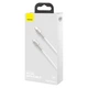 Кабель Baseus Cafule Series Metal Data Cable Type-C to Type-C 100W 1m White (CATJK-C02) - изображение 8