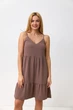 Сарафан міні бохо на тонких бретелях Wear me S Коричневий мокко (16_25_36_11064) - изображение 4