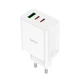 Мережевий зарядний пристрій HOCO C126A Pure power PD40W three-port(2C1A) charger White (6931474798725) - изображение 1