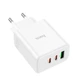 Мережевий зарядний пристрій HOCO C126A Pure power PD40W three-port(2C1A) charger White (6931474798725) - изображение 4