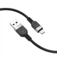 Кабель HOCO X109 Energy USB-A – Micro-USB, 1 м, чорний, силіконовий, до 2.4A, для зарядки та передачі даних - зображення 4