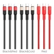 Кабель HOCO X26 Xpress one pull three charging cable iP+Micro+Type-C Black+Red - изображение 4