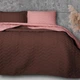 Покрывало MirSon Serenity Line №4300 Sea breeze Светло-розовое с коричневым двуспальное 180х210 см полиэстер (2200007298396) - изображение 5
