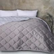 Покрывало MirSon №5051 Velor charm Light Gray Полуторный 150x210 см Велюр + Микрофибра (2200008376833) - изображение 1