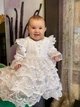 Первое нарядное платье для девочки Family Tradition сатин кружево 68 см белое Снежинка - изображение 1