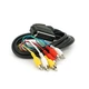 Кабель SCART (тато)-6RCA (тато), 1,5 m Voltronic TT-SCART (M)-6RCA (M)-1.5 - зображення 1