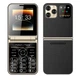 Кнопочный мобильный телефон раскладушка AIEK I16 Max на 4 сим карты Black - изображение 1