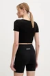 Топ в рубчик з зав'язкою Guess S чорний V5GP14KCRS2 5142 - зображення 3