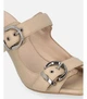 Шлепанцы с двумя пряжками Pinko 39 бежевый SD0309a - изображение 4