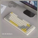 Механическая беспроводная клавиатура LANGTU GK85 с тремя режимами Type-C, Bluetooth и 2,4 ГГц, RGB подсветка клавиш, 85 клавиш (раскладка ENG-UA, QWERTY, Gold Red Switch). Цвет - Морской синий - изображение 2
