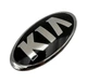Емблема LinkNexGen KIA чорна (обід хром) 150х75 мм (на скотчі) 86320-1w250 - зображення 1