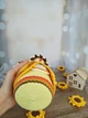 Вязаная интерьерная кукла мягкая игрушка "Берегиня" в веночке из хлопка, украинка, оберег, сувенир, амигуруми, ручная вышивка, 25 см, ручная работа - изображение 6