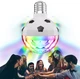 Лампа диско шар в патрон E27 Magic Football футбольный мяч с вращением RGB света на 360° - изображение 8