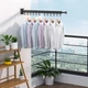 Раскладная вешалка сушилка для одежды Laundry 89 см настенная из алюминиевого сплава для балкона, 3 секции - изображение 3