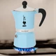 Гейзерная кофеварка Bialei Rainbow Light Blue 270 мл. 6 чашек Store - изображение 7