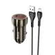 Автомобильное зарядное устройство АЗУ Hoco Z46 Blue shield 18W Metal Grey - изображение 1