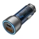 Автомобильное зарядное устройство АЗУ Hoco NZ8 Sprinter 43W Dual Port PD25W QC3.0 Car Charger Blue - изображение 1