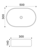 Раковина накладна Mixxus Premium ELLIPSE-0109 GRAY 500x300x140mm (MP6653) - зображення 8