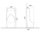 Напольный писсуар Mixxus Premium BEVEL-0902 440x320x970mm с краном для писсуара (MP6666) - изображение 8