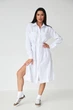 Сукня міді льоновмісна з поясом Wear me XS Білий (14_24_5937) - изображение 1