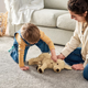 Большая мягкая плюшевая игрушка Золотистий Ретривер IKEA GOSIG GOLDEN 40 см детская игрушка собака 001.327.98 - изображение 7