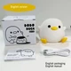 Ночник детский DS-DUCK-01 в форме мультяшной утки силиконовый мягкий сенсорный с аккумулятором Белый (0003) - изображение 8