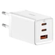 Адаптер - блок сетевой Baseus GaN5 Pro Fast Charger 65W + C to C кабель белый - изображение 3