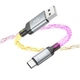Кабель HOCO Shine U112 з підсвічуванням RGB - USB - Type-C 1m - зображення 8
