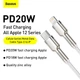 Кабель металлические штекеры BASEUS Type-C to Lightning Metal Data Cable 2м (CATLJK-B02) - изображение 6