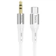 Кабель силиконовый HOCO UPA22 - 3.5mm to Type-C silicone digital audio conversion cable 1 метр белый - изображение 2