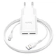 Зарядний набір - Адаптер та кабель Micro USB - HOCO C88A Star round dual port charger set білий - зображення 1