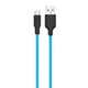 Кабель силіконовий HOCO X21 Plus MicroUSB Silicone 1 метр блакитний - зображення 4