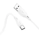 Кабель силиконовый эластичный HOCO X61 Type-C Ultimate silicone charging data cable 1m 3A белый - изображение 1
