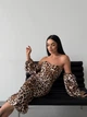 Жіноча сукня з відкритими плечима леопард Uaclothes S Коричневий (like32869-130851351) - изображение 3