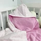 Дитячий махровий рушник 0-3 роки 70х70 см Oh My Kids "Hearts" рожевий - зображення 6