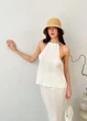 Женская вязаная майка ART KNIT Loren молочная, M 039561 - изображение 1