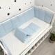 Однотонные бортики в детскую кроватку Oh My Kids "Blue" - изображение 3