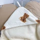 Детское махровое полотенце с уголком 70х70 см Oh My Kids "Мишки" молочный - изображение 6