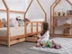 Детская кровать домик Монтессори от Busy Wood на ножках с ящиками 3х90 см Модель 1 натуральное дерево 160х80 см - изображение 5