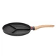 Сковорода гриль Ø 25 см на три секції з антипригарним покриттям кругла сіра (XIT-HP39575C) - зображення 1