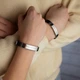 Парні браслети з індивідуальним гравіюванням "Гравюр" силіконовий з вставккою з нержавіючої сталі - зображення 12