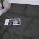 Підковдра MirSon 110х140 Satin Stripe 30-0012 Dark Gray (2200005252093) - зображення 1