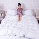 Простирадло MirSon двоспальне 200x220 см 30-0001 White Satin Stripe (2200005245873) - зображення 7